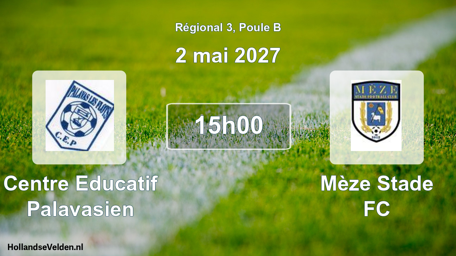 Match programmé: Centre Educatif Palavasien - Mèze Stade FC (2 mai 2027)