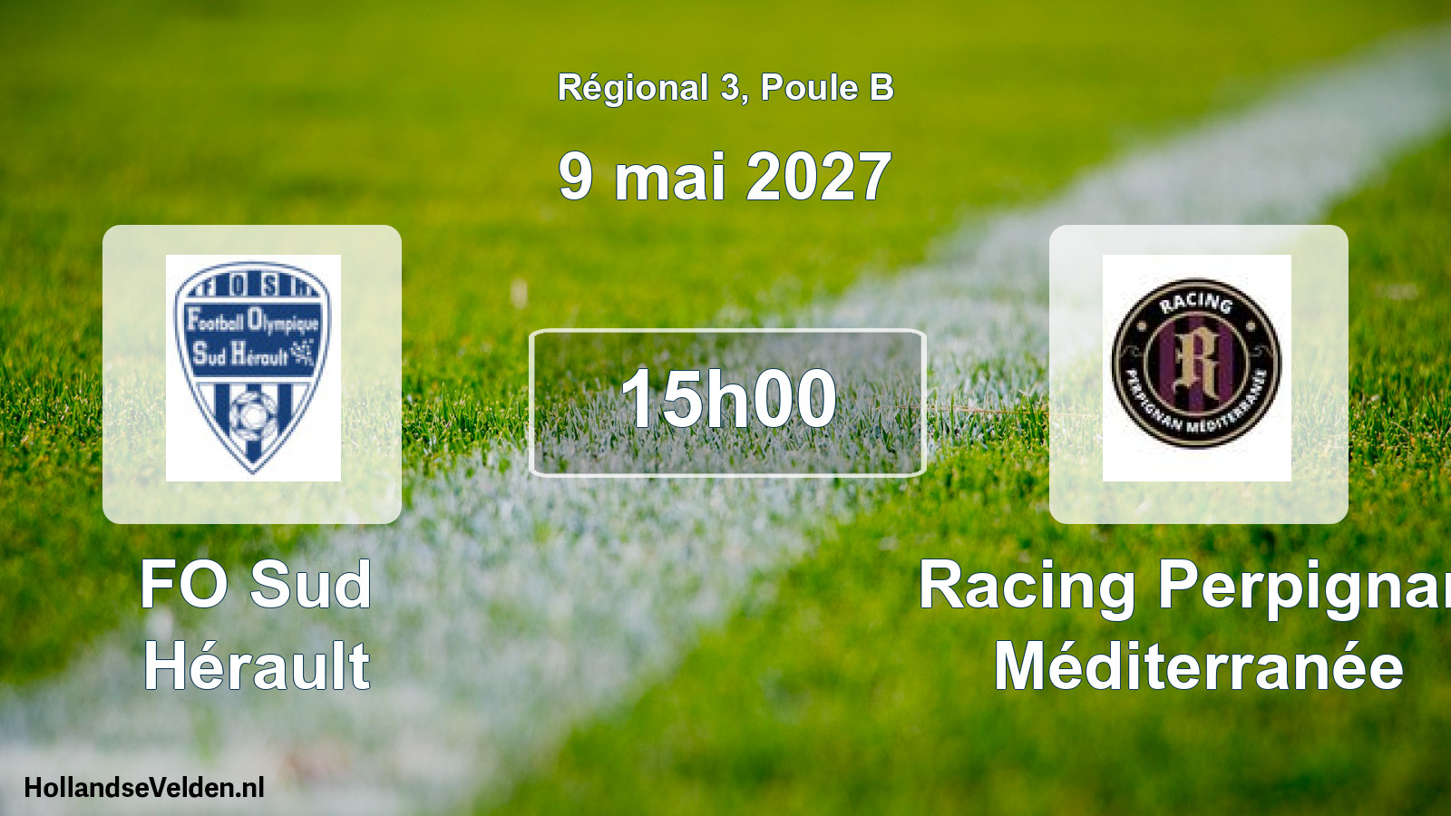 Match programmé: FO Sud Hérault - Racing Perpignan Méditerranée (9 mai 2027)
