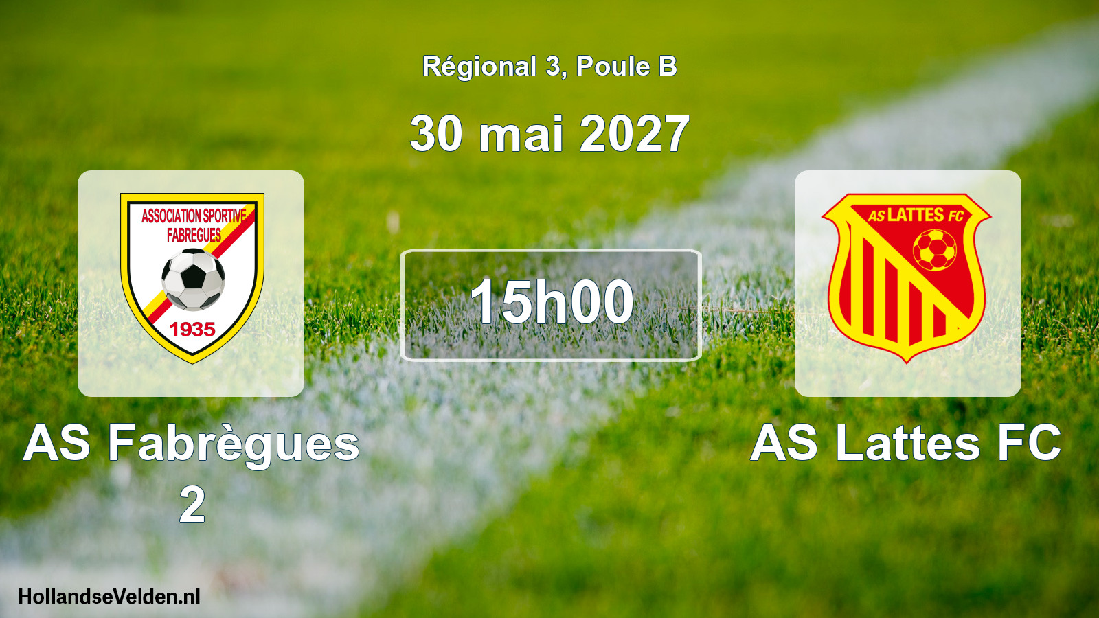 Match programmé: AS Fabrègues 2 - AS Lattes FC (30 mai 2027)