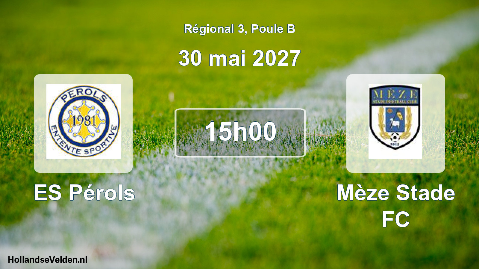 Match programmé: ES Pérols - Mèze Stade FC (30 mai 2027)