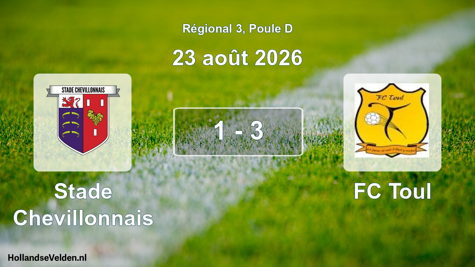 Scheduled Match: Stade Chevillonnais - FC Toul (23 August 2026)
