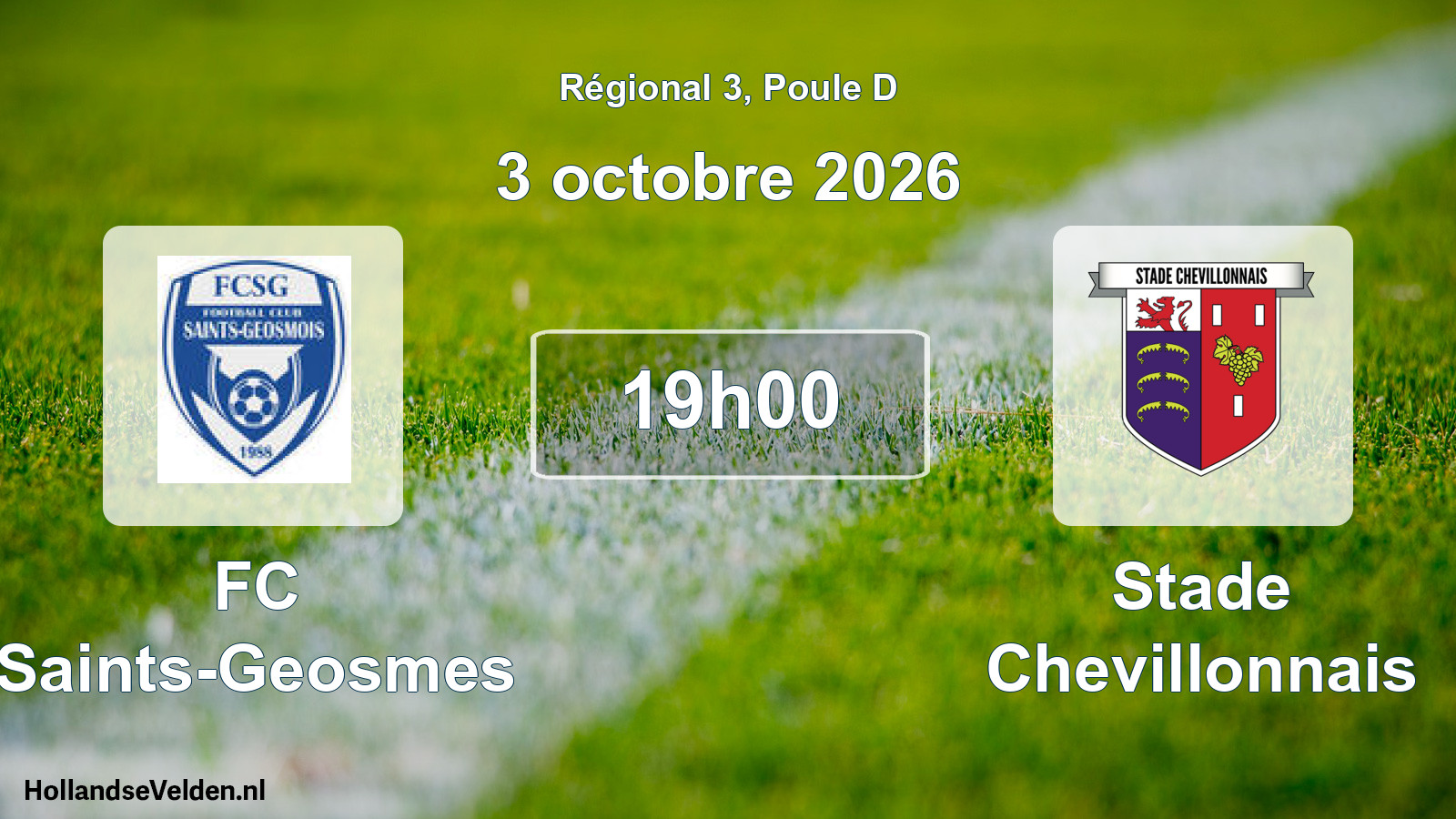 Scheduled Match: FC Saints-Geosmes - Stade Chevillonnais (3 October 2026)