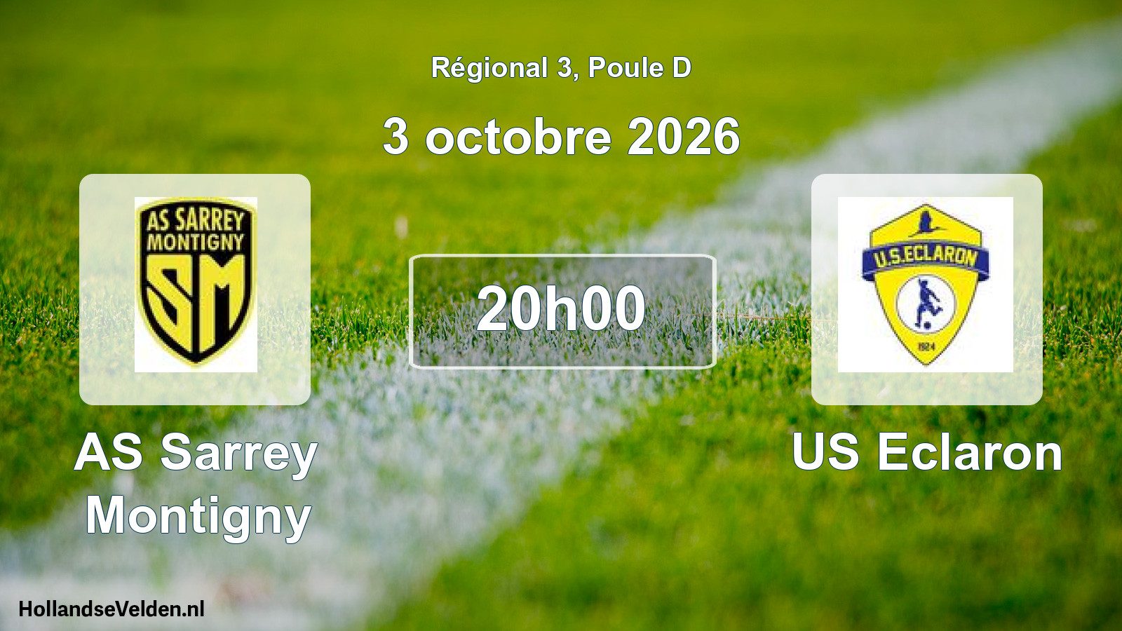 Scheduled Match: AS Sarrey Montigny - US Eclaron (3 October 2026)