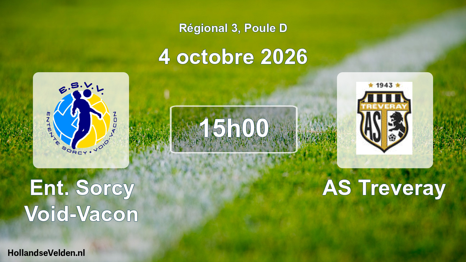 Scheduled Match: Ent. Sorcy Void-Vacon - AS Treveray (4 October 2026)