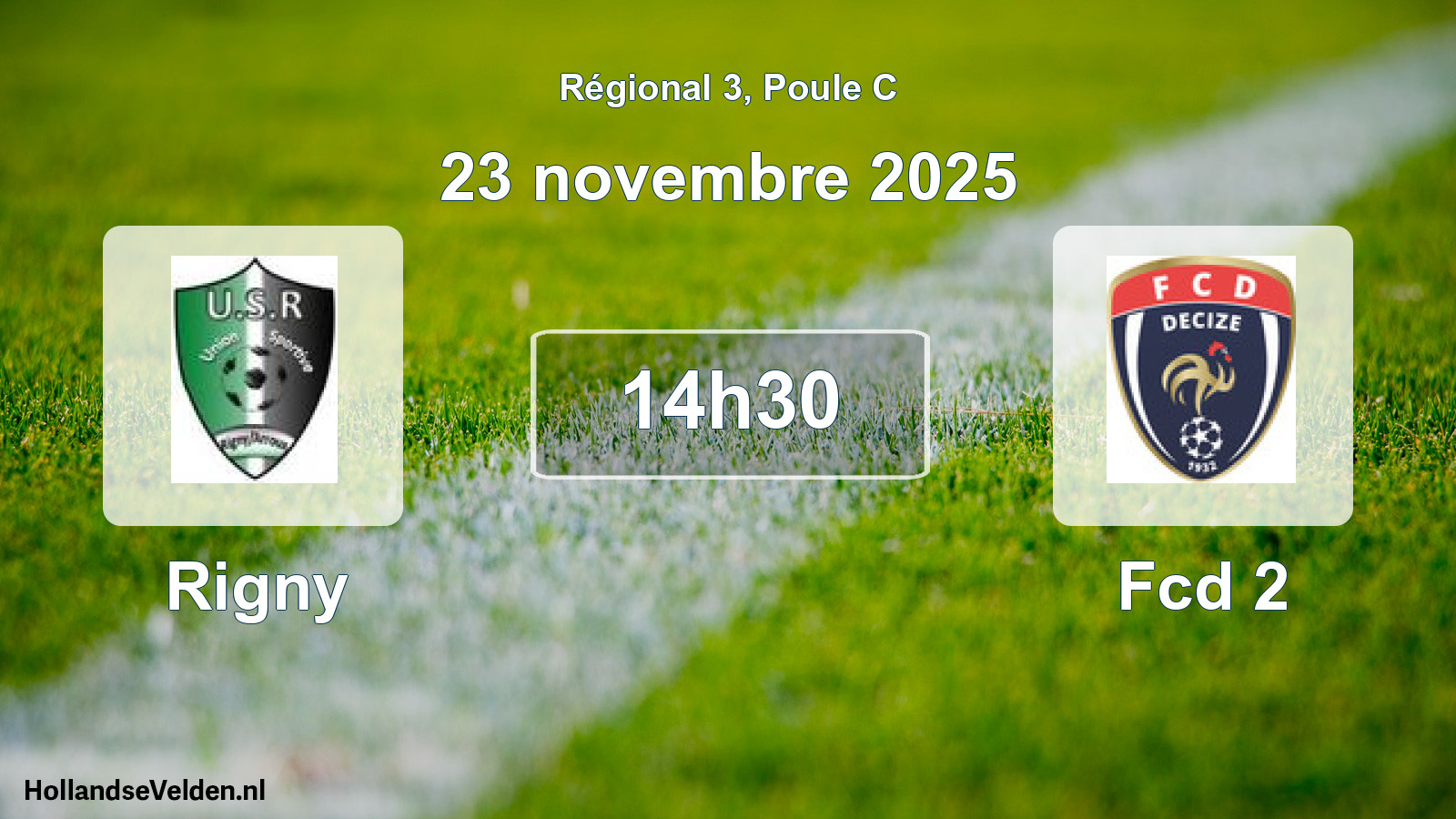 Geplande wedstrijd: Rigny - Fcd 2 (23 novembre 2025)