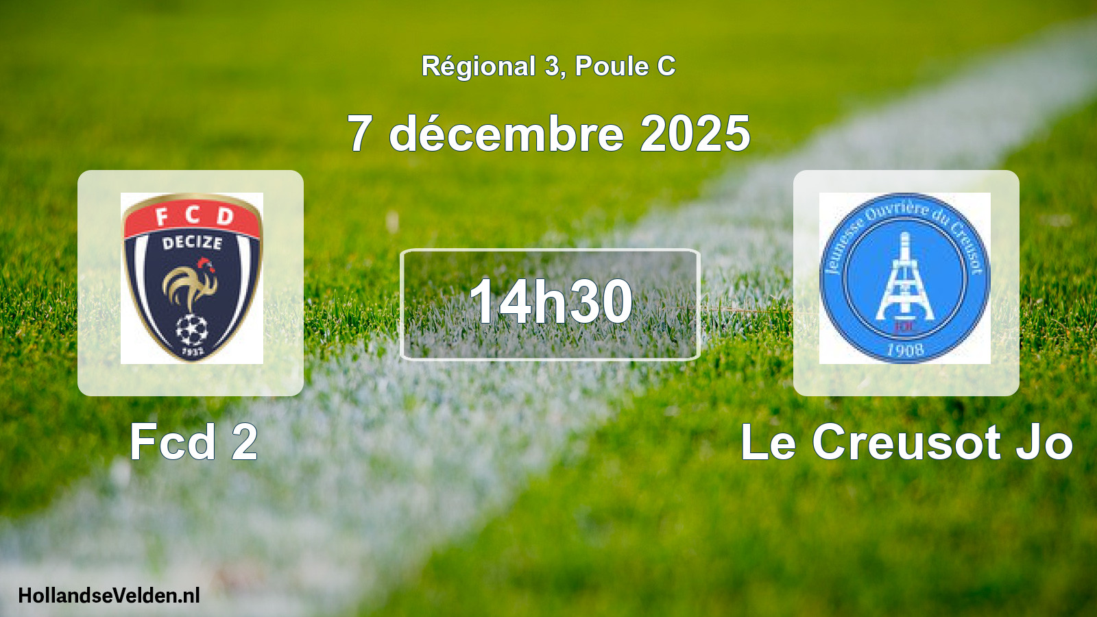Geplande wedstrijd: Fcd 2 - Le Creusot Jo (7 december 2025)