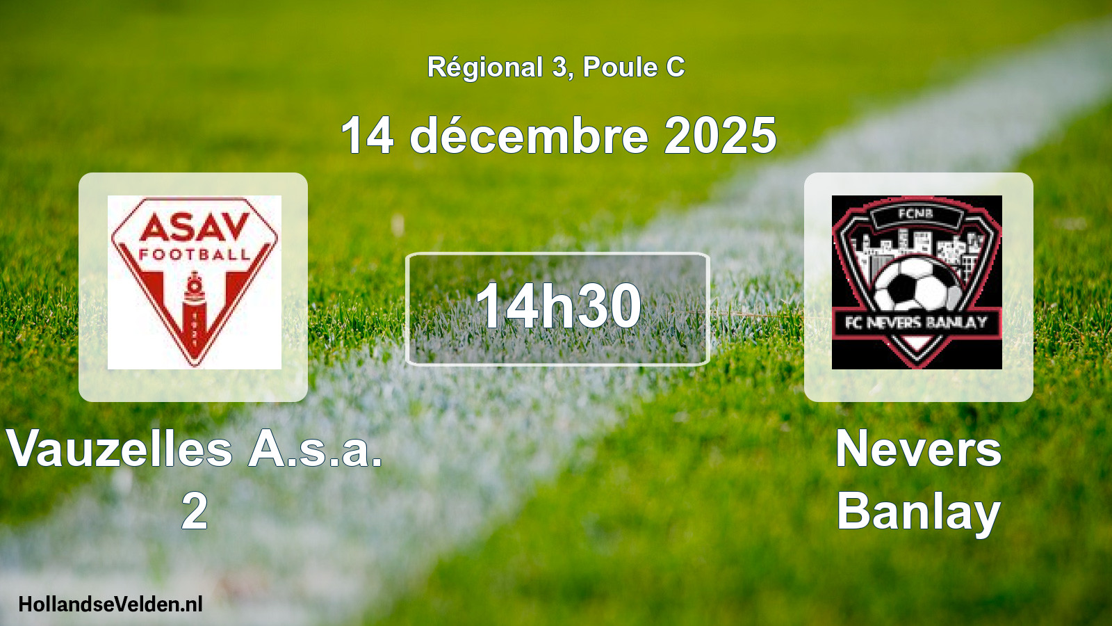 Scheduled Match: Vauzelles A.s.a. 2 - Nevers Banlay (14 December 2025)