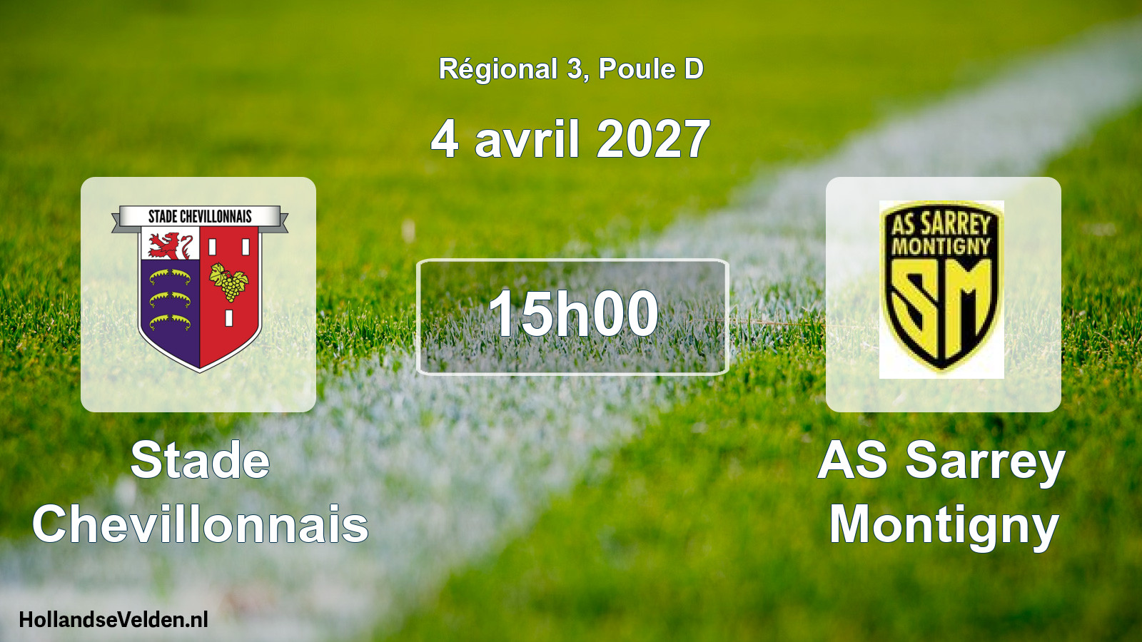 Scheduled Match: Stade Chevillonnais - AS Sarrey Montigny (4 April 2027)