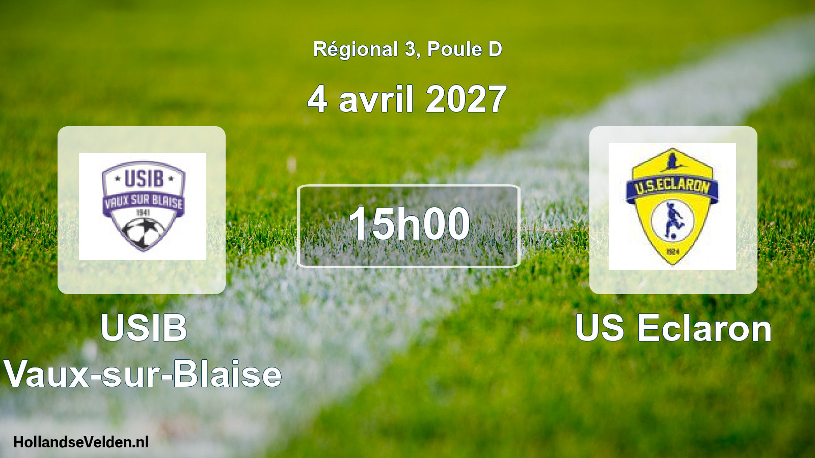 Geplande wedstrijd: USIB Vaux-sur-Blaise - US Eclaron (4 april 2027)