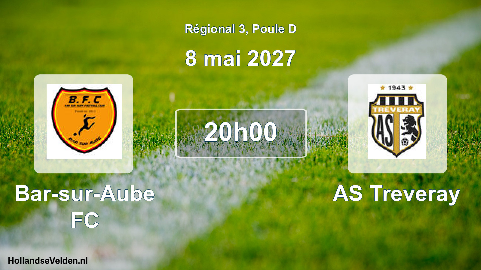 Match programmé: Bar-sur-Aube FC - AS Treveray (8 mai 2027)