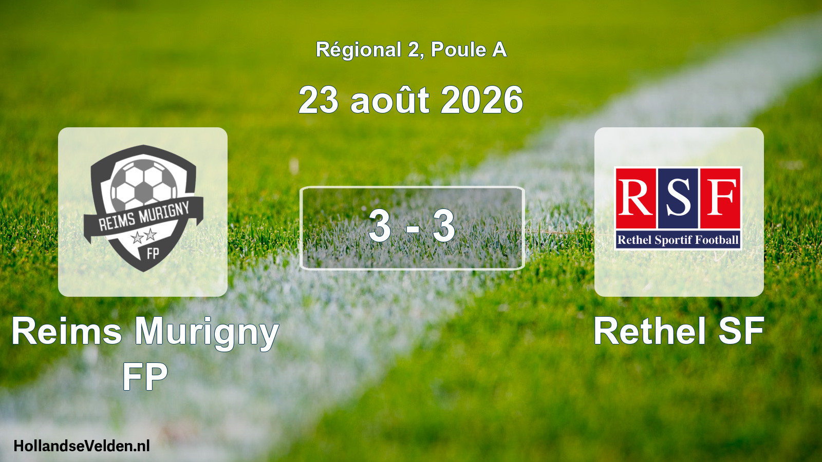 Scheduled Match: Reims Murigny FP - Rethel SF (23 August 2026)