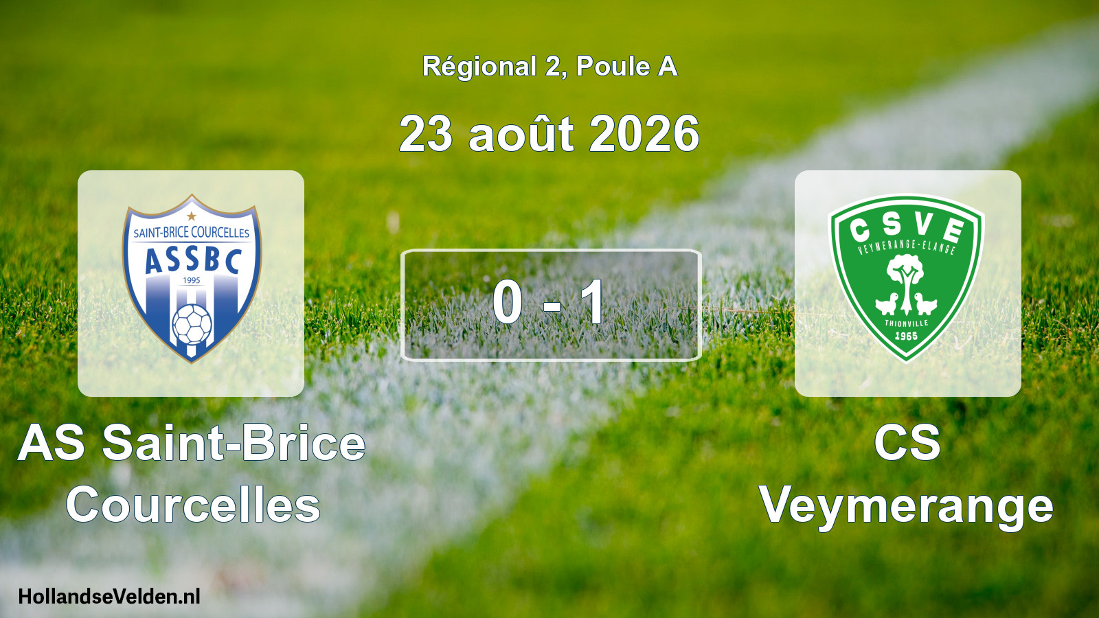 Scheduled Match: AS Saint-Brice Courcelles - CS Veymerange (23 August 2026)