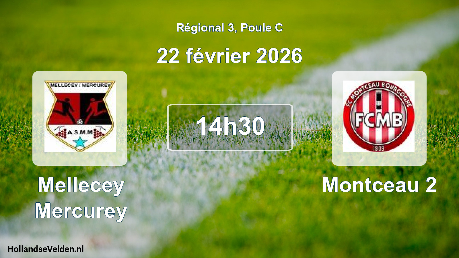 Scheduled Match: Mellecey Mercurey - Montceau 2 (22 February 2026)