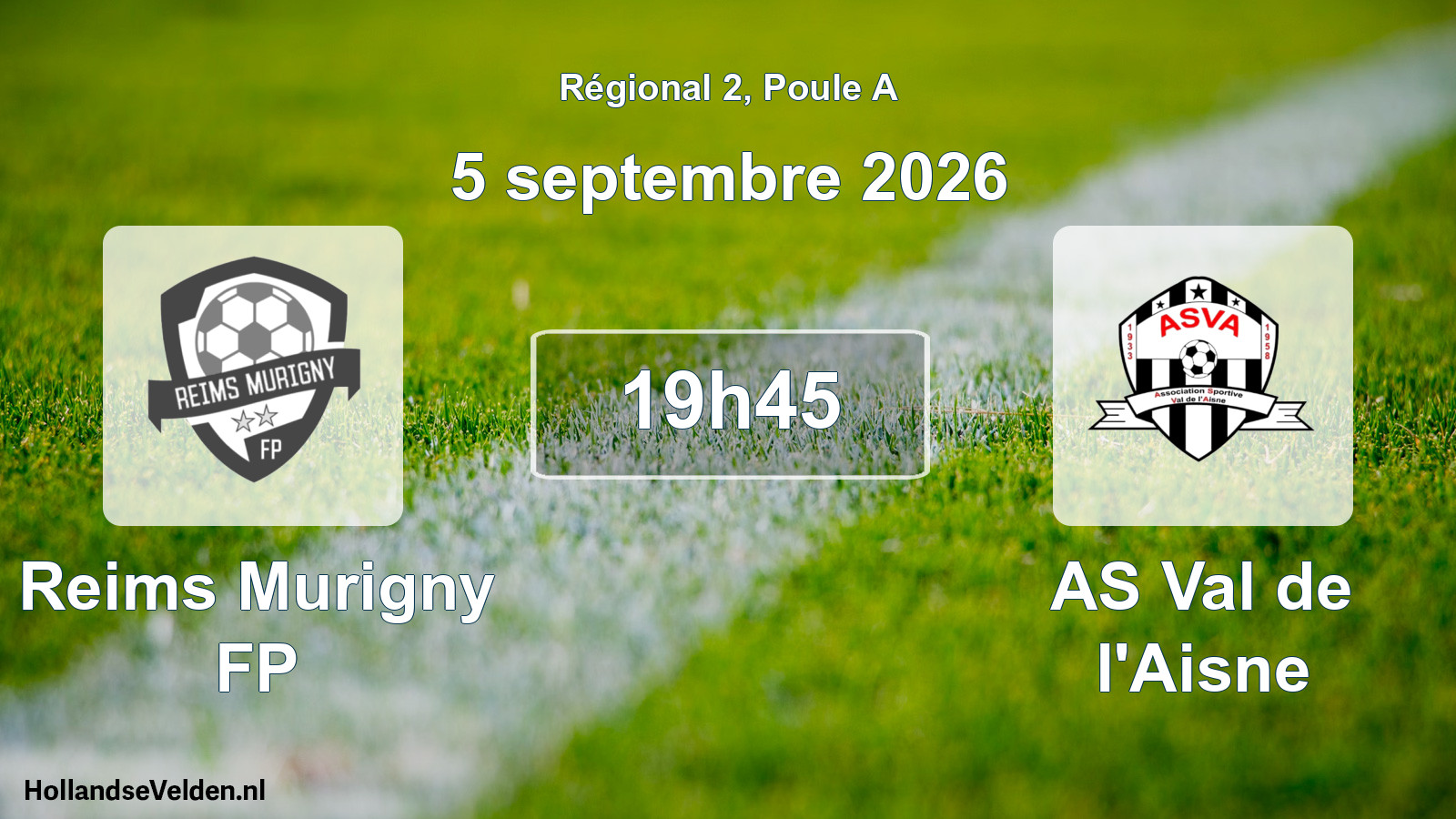 Scheduled Match: Reims Murigny FP - AS Val de l'Aisne (5 September 2026)