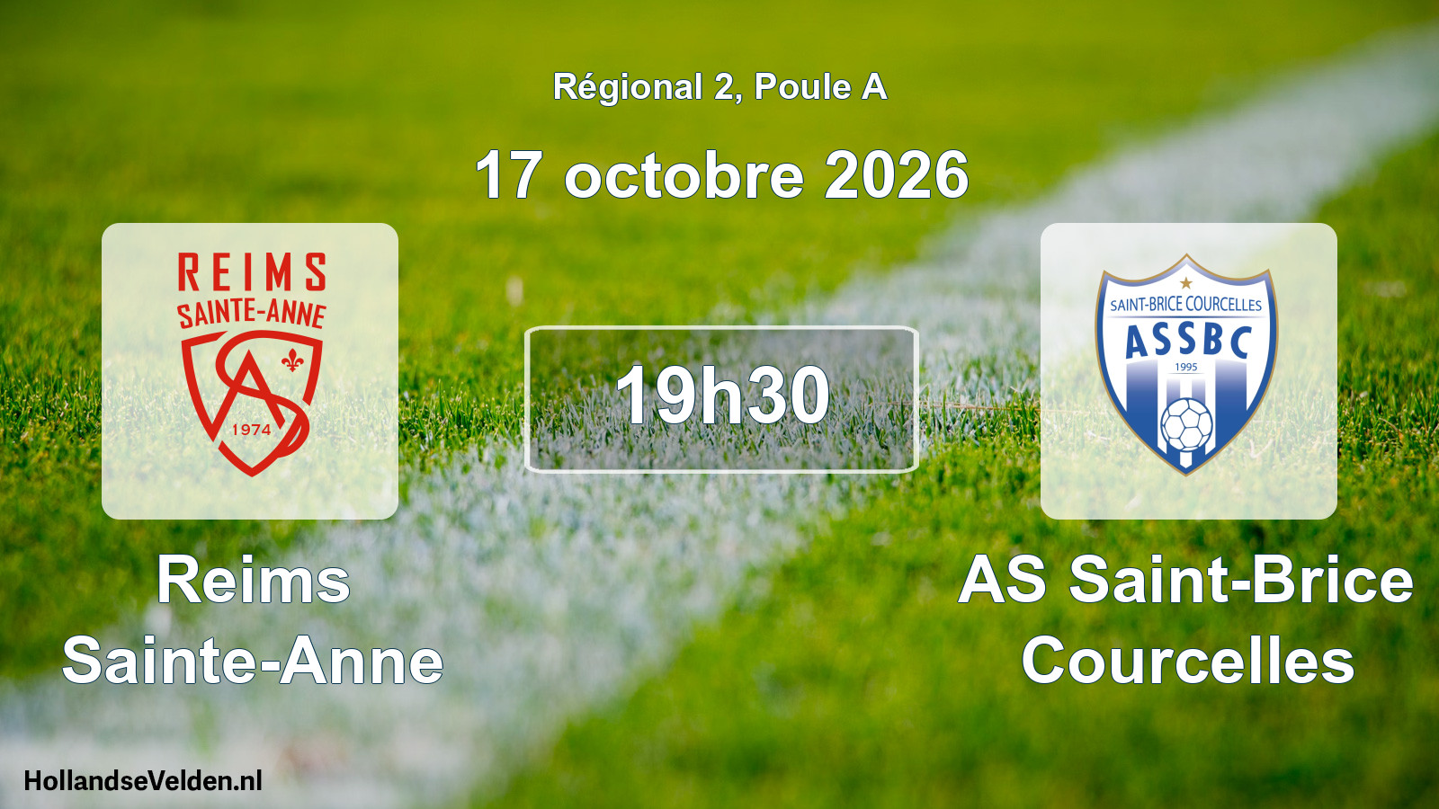 Scheduled Match: Reims Sainte-Anne - AS Saint-Brice Courcelles (17 October 2026)