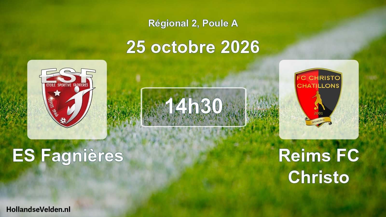 Scheduled Match: ES Fagnières - Reims FC Christo (25 October 2026)