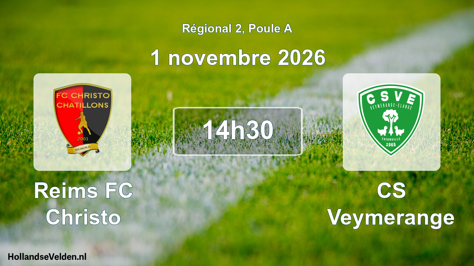 Scheduled Match: Reims FC Christo - CS Veymerange (1 November 2026)