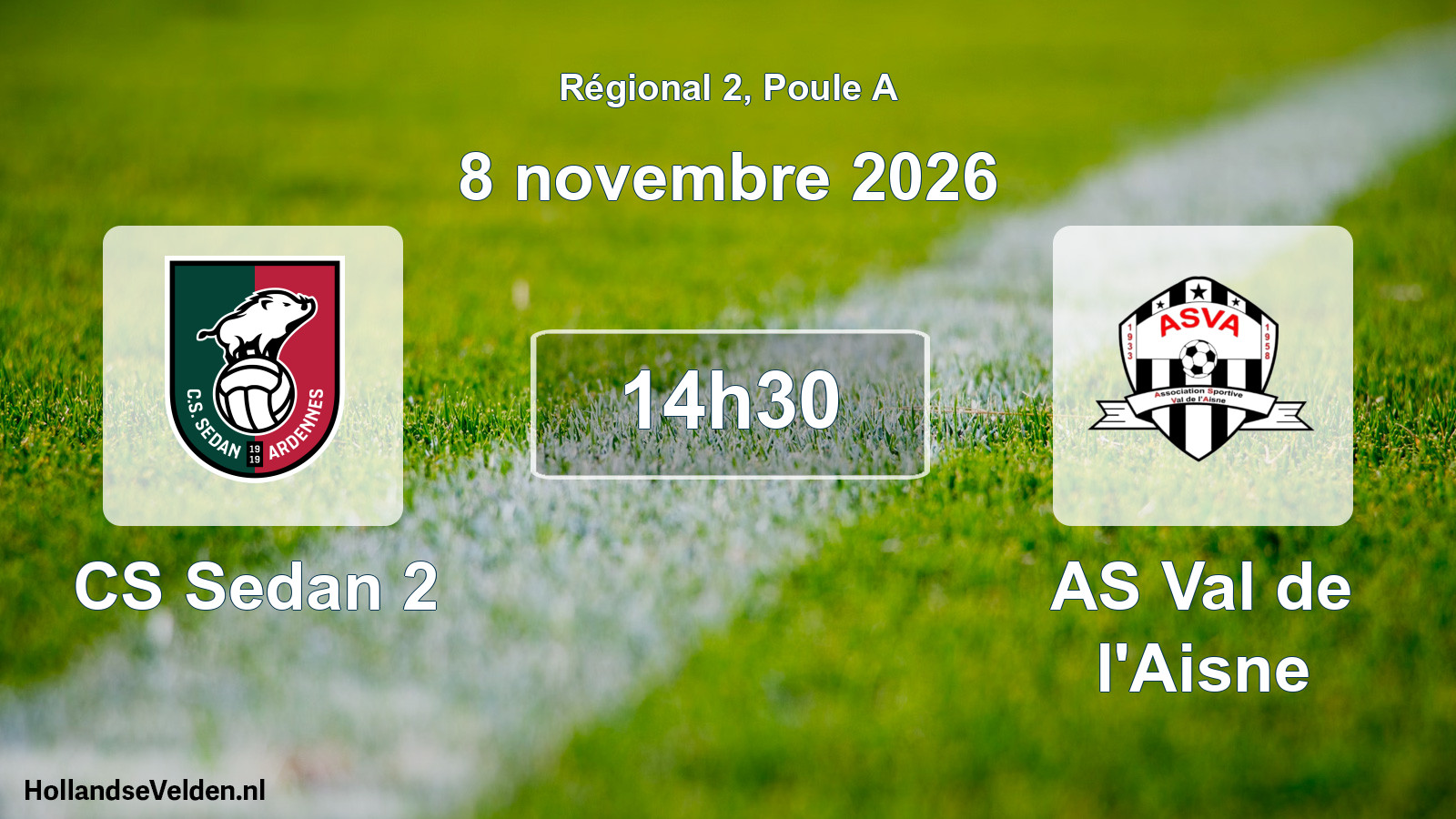 Scheduled Match: CS Sedan 2 - AS Val de l'Aisne (8 November 2026)