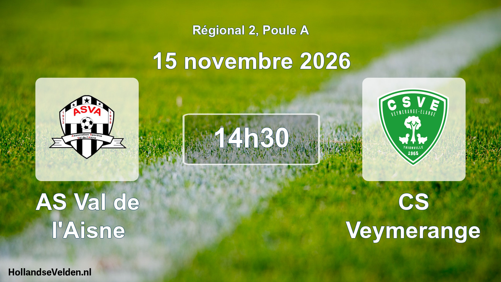 Scheduled Match: AS Val de l'Aisne - CS Veymerange (15 November 2026)