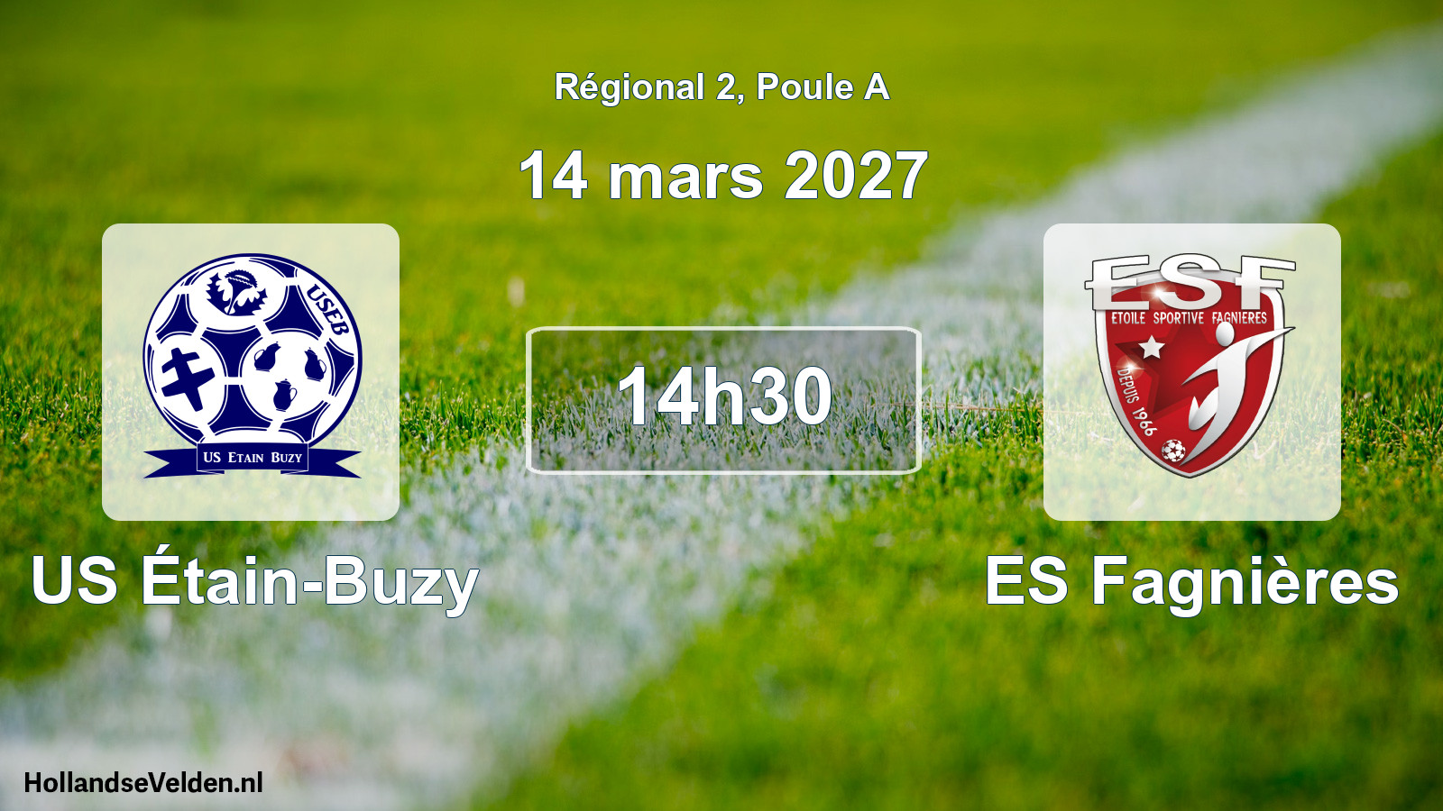 Match programmé: US Étain-Buzy - ES Fagnières (14 mars 2027)