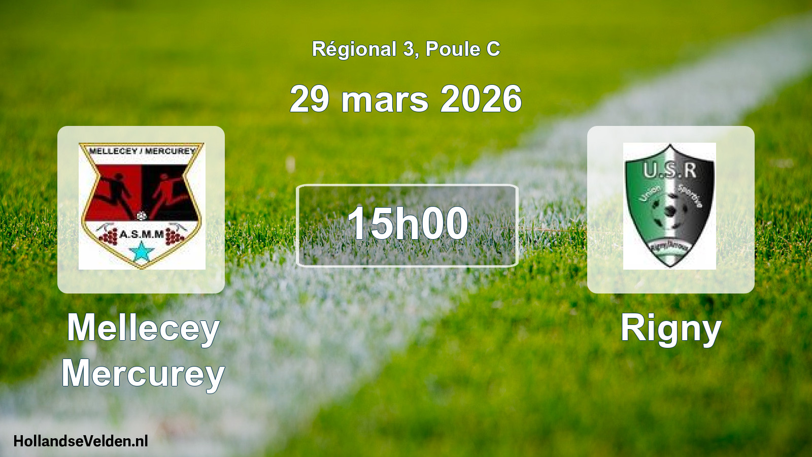 Scheduled Match: Mellecey Mercurey - Rigny (29 March 2026)