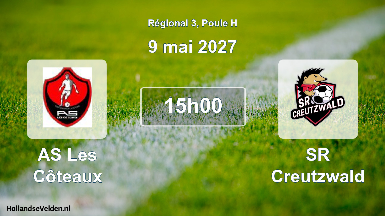 Match programmé: AS Les Côteaux - SR Creutzwald (9 mai 2027)