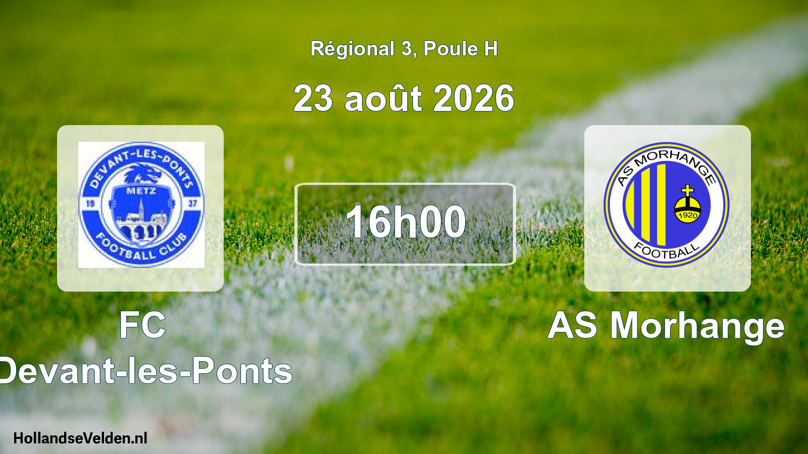 Scheduled Match: FC Devant-les-Ponts - AS Morhange (23 August 2026)