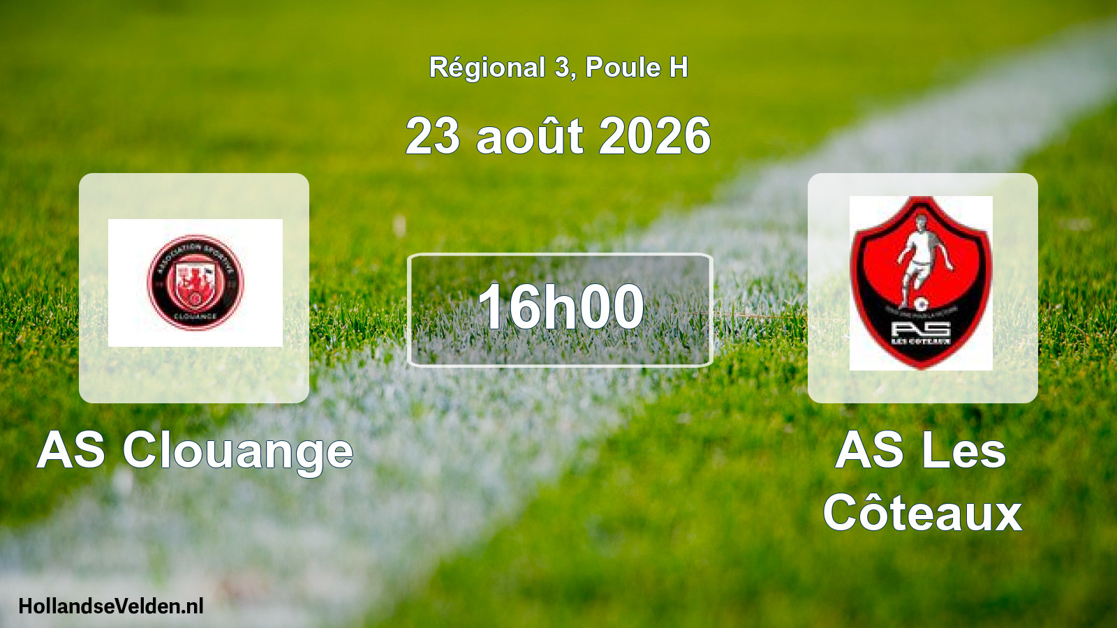 Scheduled Match: AS Clouange - AS Les Côteaux (23 August 2026)