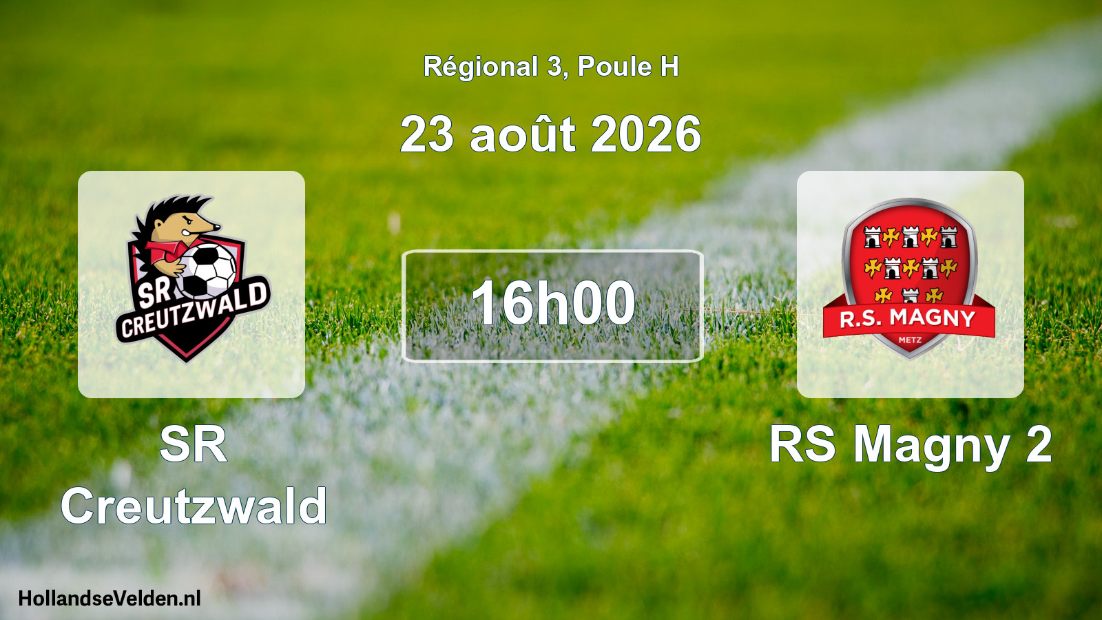 Scheduled Match: SR Creutzwald - RS Magny 2 (23 August 2026)