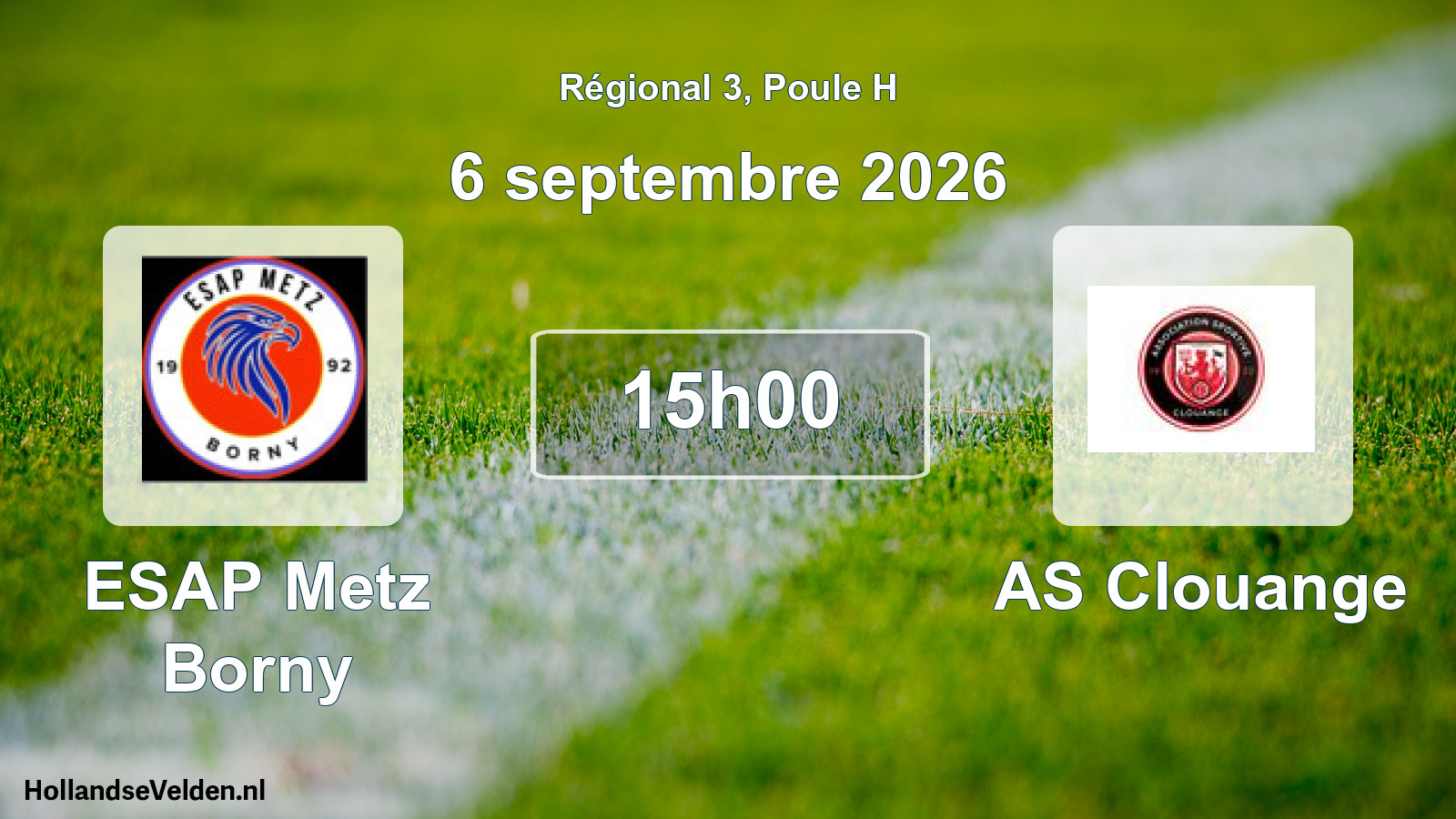 Match programmé: ESAP Metz Borny - AS Clouange (6 septembre 2026)