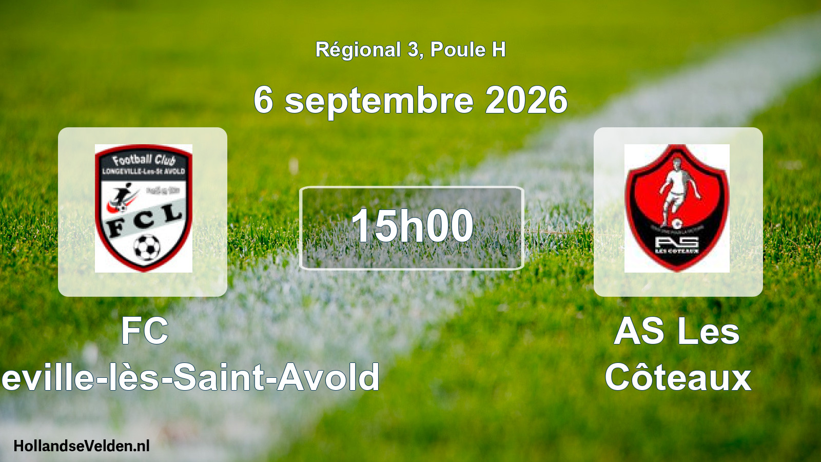 Scheduled Match: FC Longeville-lès-Saint-Avold - AS Les Côteaux (6 September 2026)