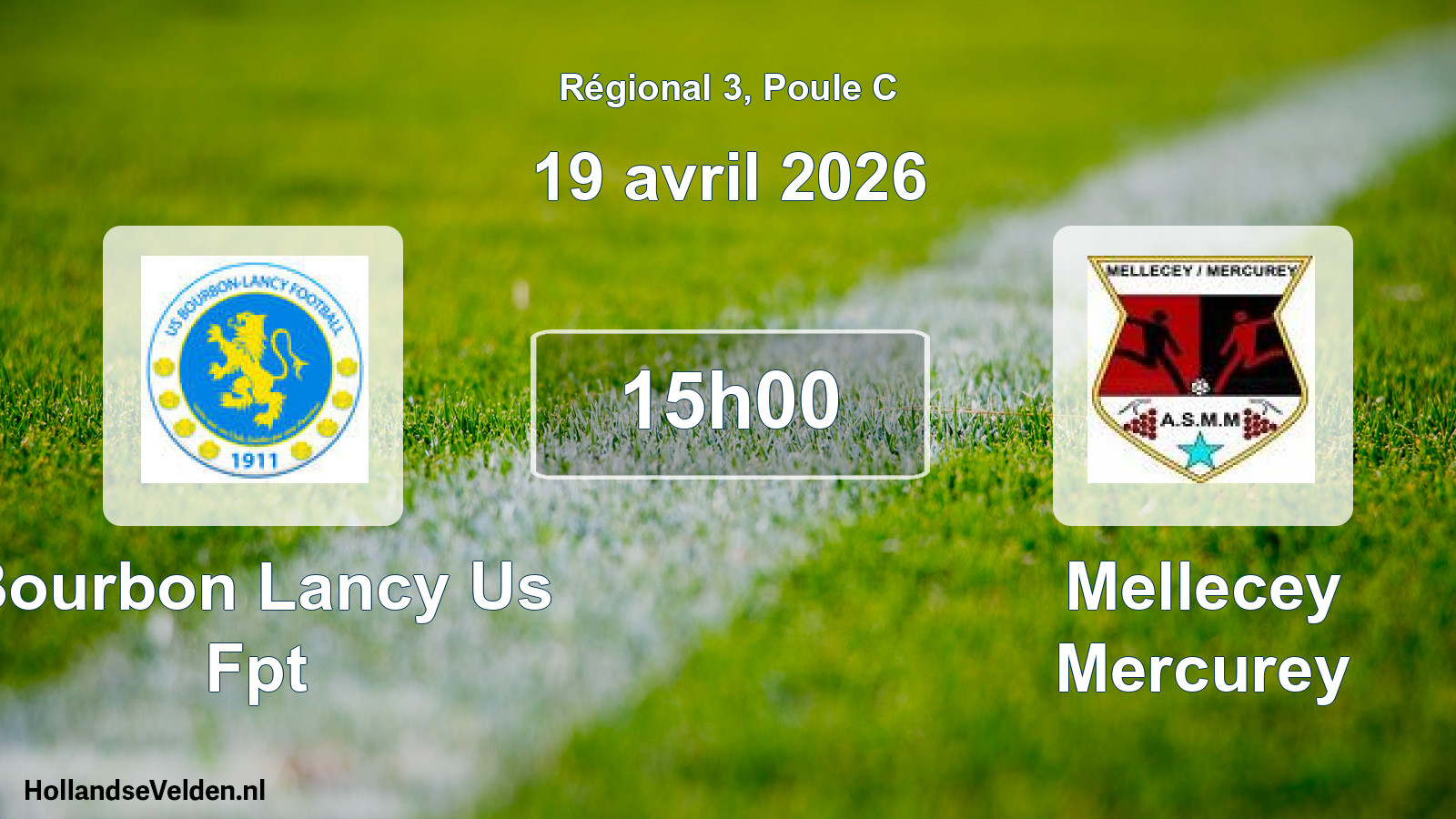 Geplande wedstrijd: Bourbon Lancy Us Fpt - Mellecey Mercurey (19 april 2026)