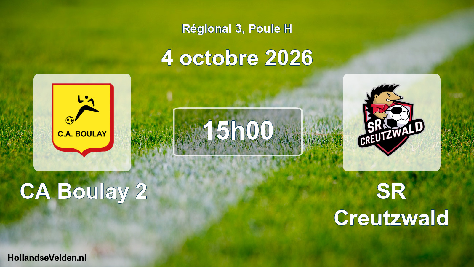 Scheduled Match: CA Boulay 2 - SR Creutzwald (4 October 2026)