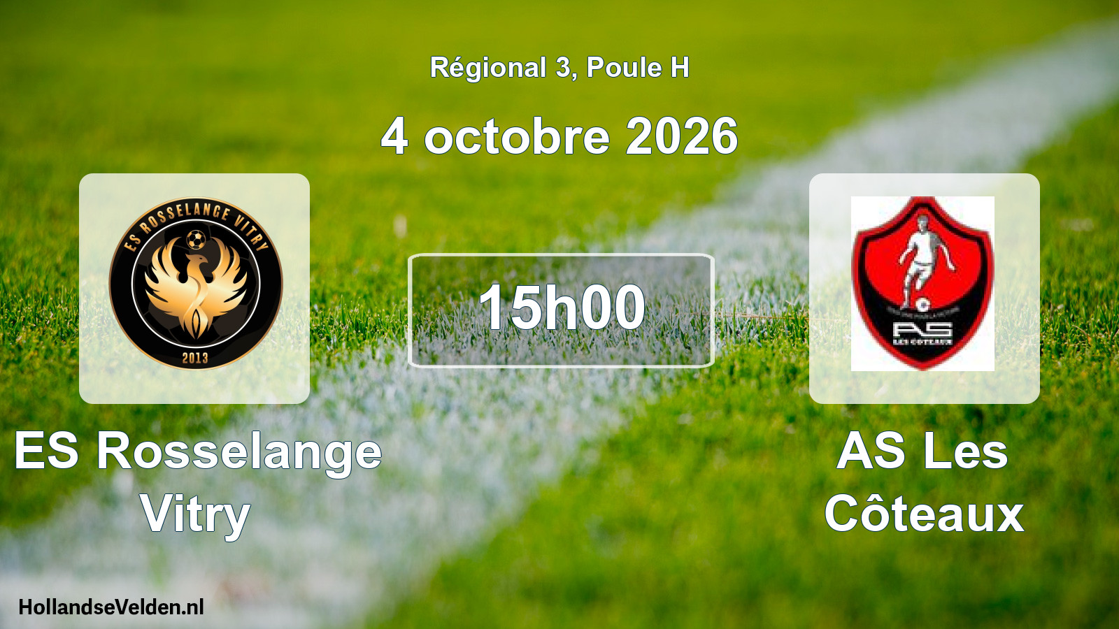Match programmé: ES Rosselange Vitry - AS Les Côteaux (4 octobre 2026)