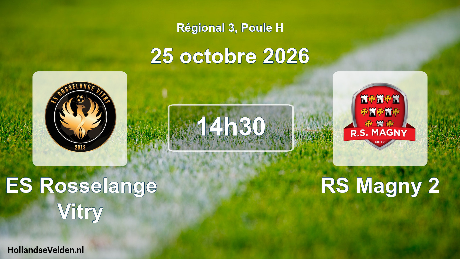 Scheduled Match: ES Rosselange Vitry - RS Magny 2 (25 October 2026)