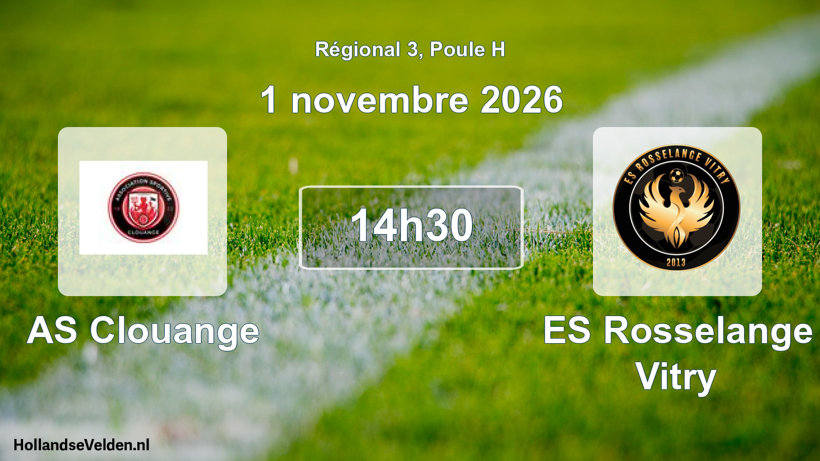 Match programmé: AS Clouange - ES Rosselange Vitry (1 novembre 2026)