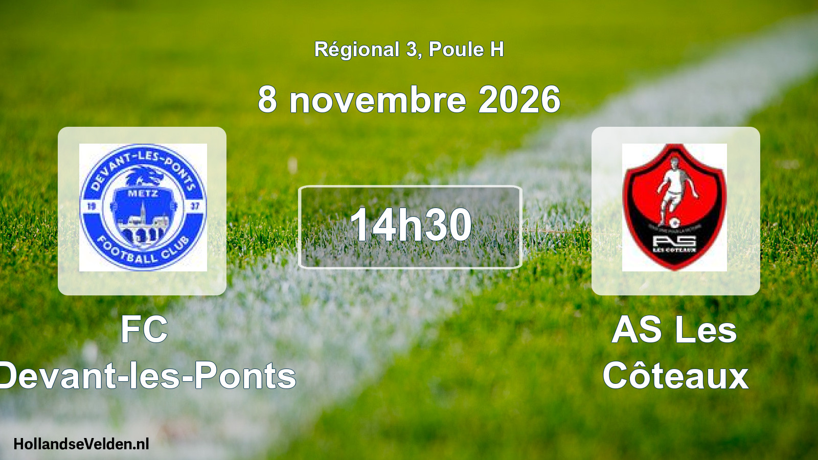 Scheduled Match: FC Devant-les-Ponts - AS Les Côteaux (8 November 2026)