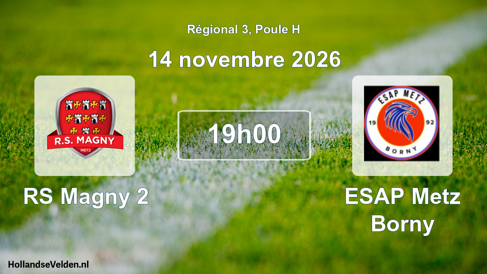 Scheduled Match: RS Magny 2 - ESAP Metz Borny (14 November 2026)