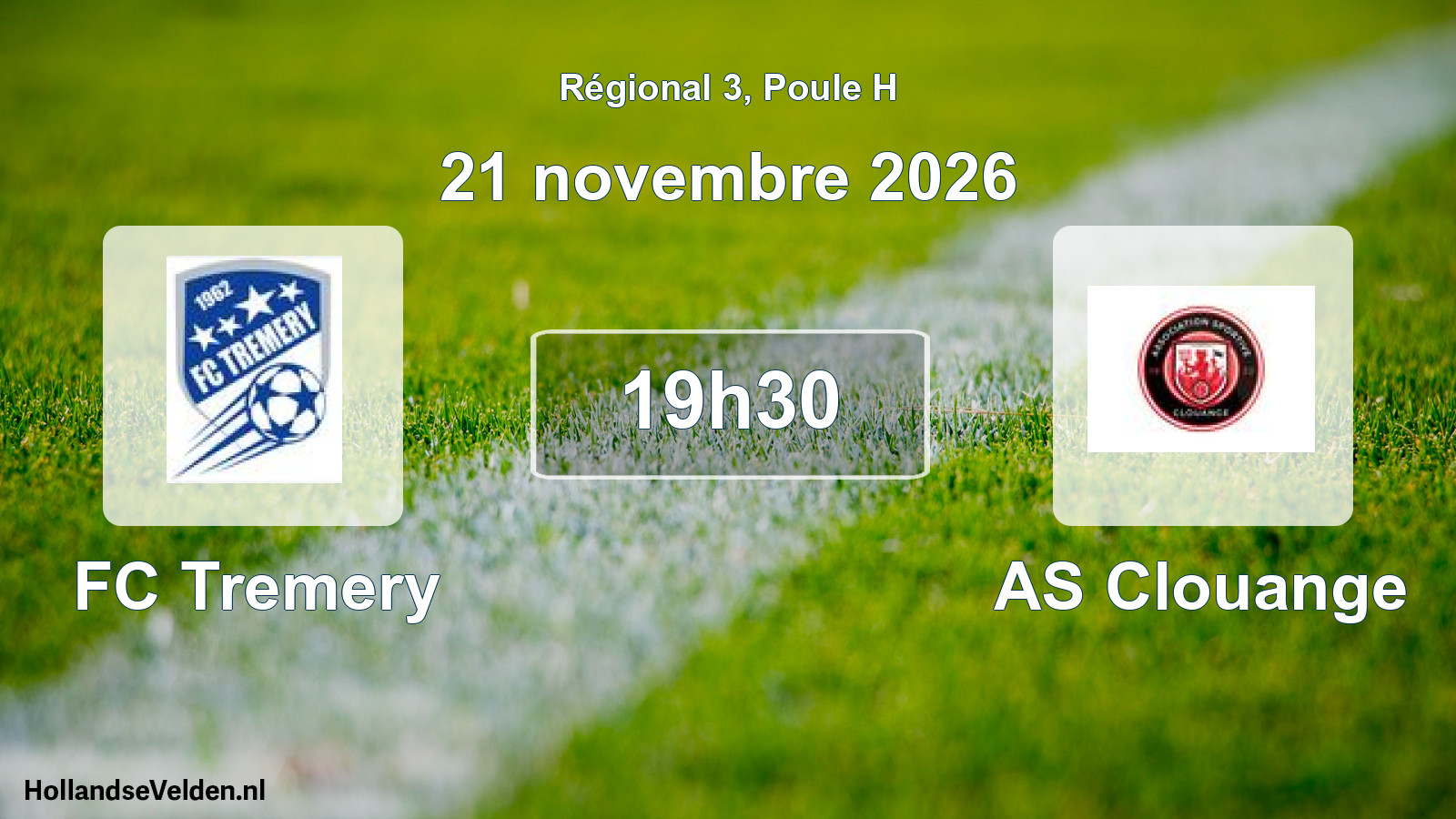 Match programmé: FC Tremery - AS Clouange (21 novembre 2026)