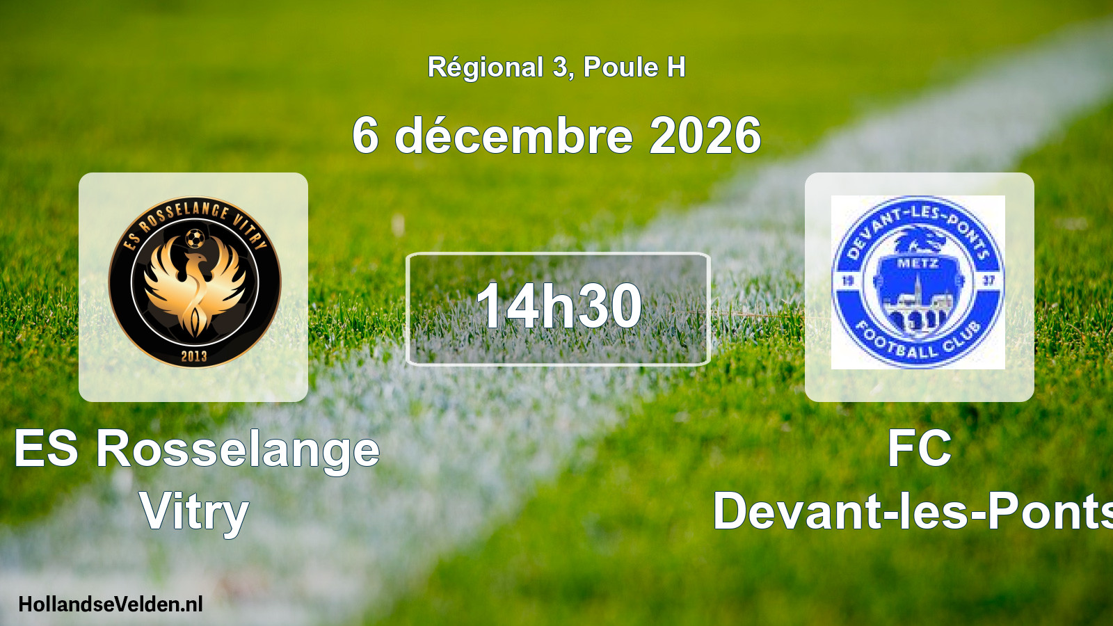 Scheduled Match: ES Rosselange Vitry - FC Devant-les-Ponts (6 December 2026)