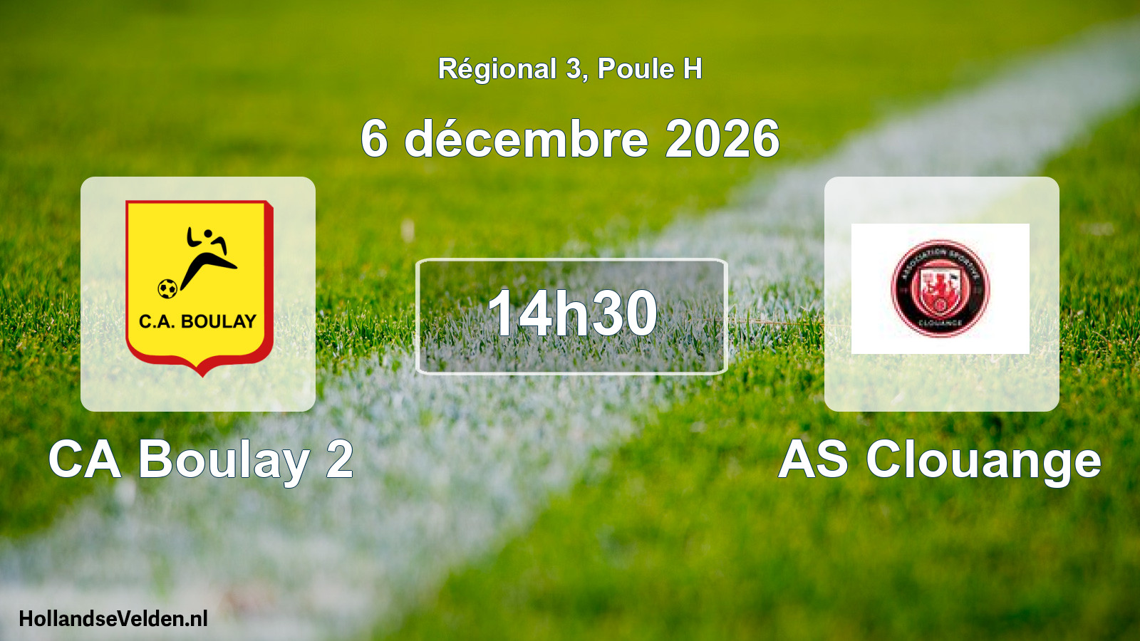 Scheduled Match: CA Boulay 2 - AS Clouange (6 December 2026)