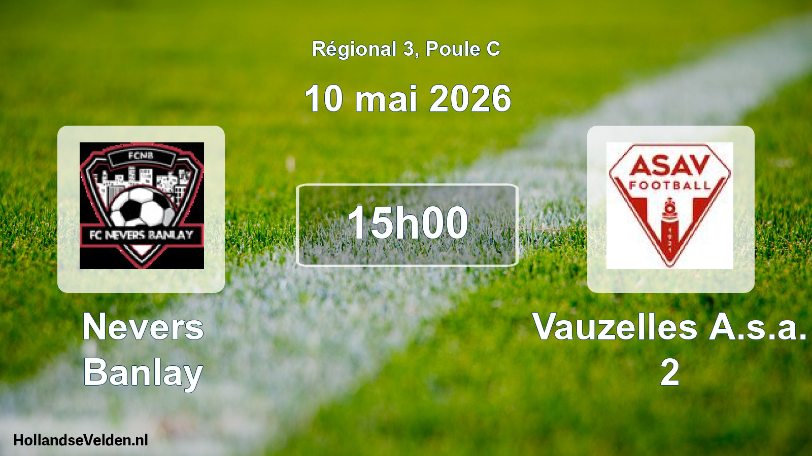Geplande wedstrijd: Nevers Banlay - Vauzelles A.s.a. 2 (10 mei 2026)