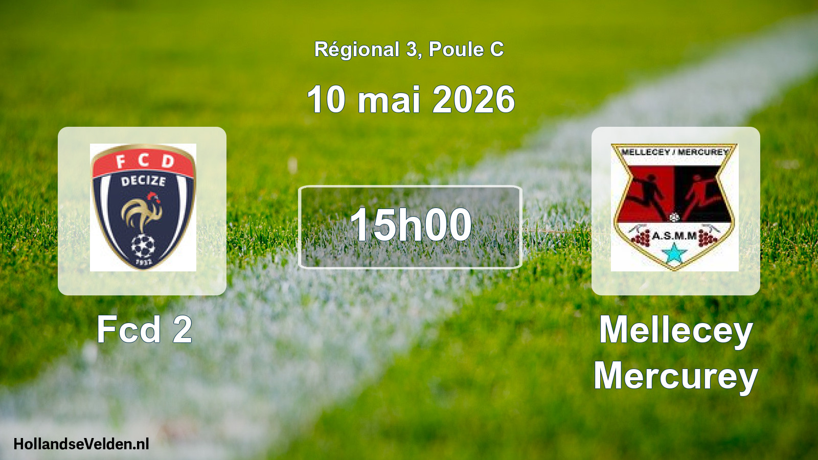 Geplande wedstrijd: Fcd 2 - Mellecey Mercurey (10 mei 2026)