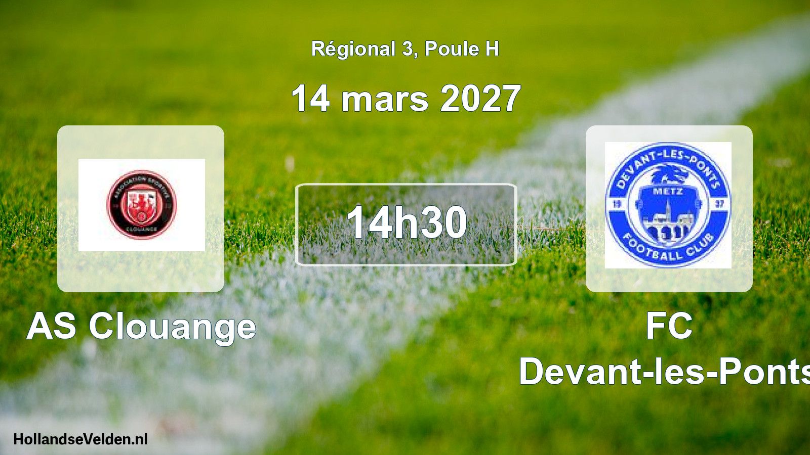 Scheduled Match: AS Clouange - FC Devant-les-Ponts (14 March 2027)