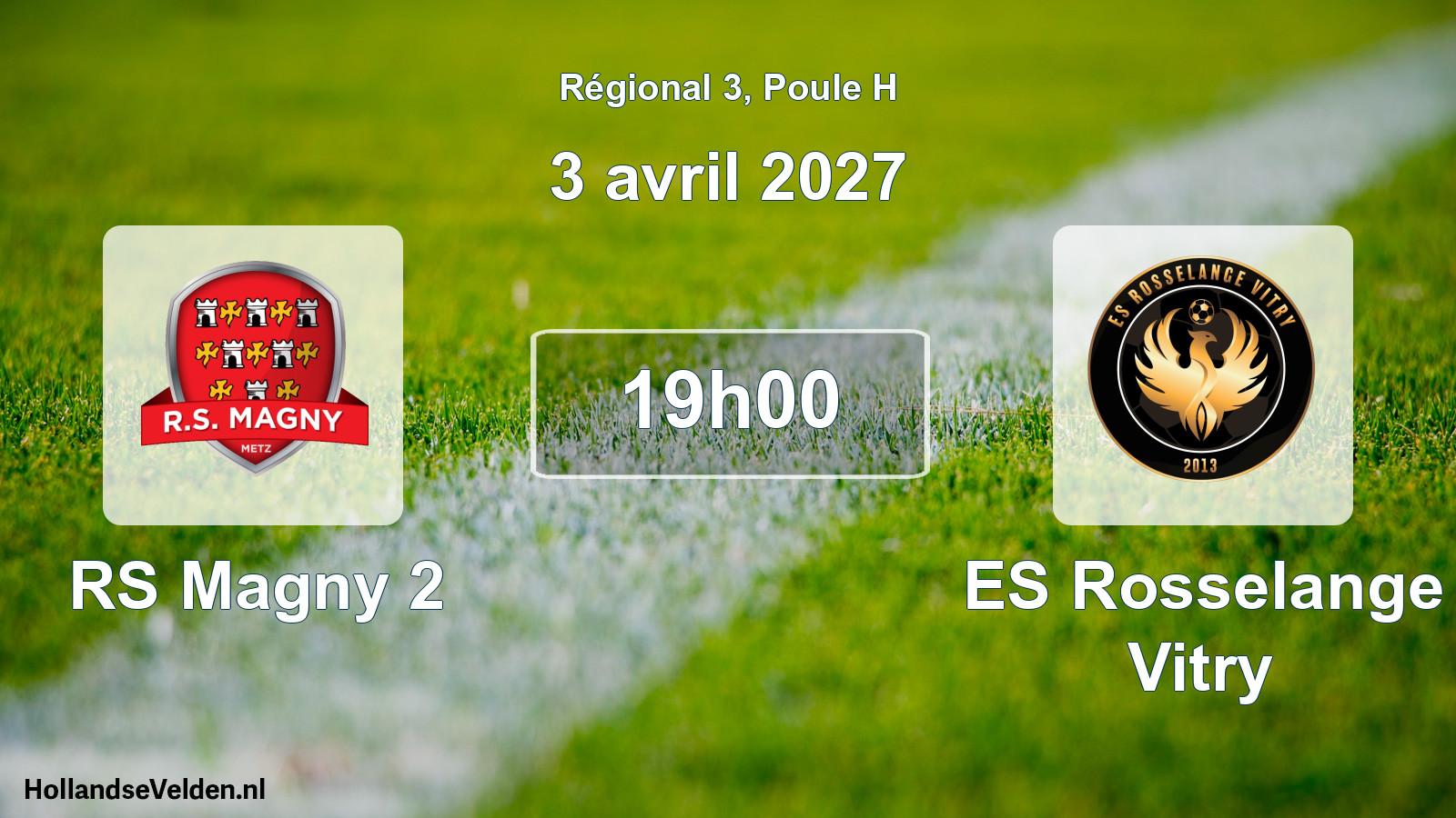 Match programmé: RS Magny 2 - ES Rosselange Vitry (3 avril 2027)