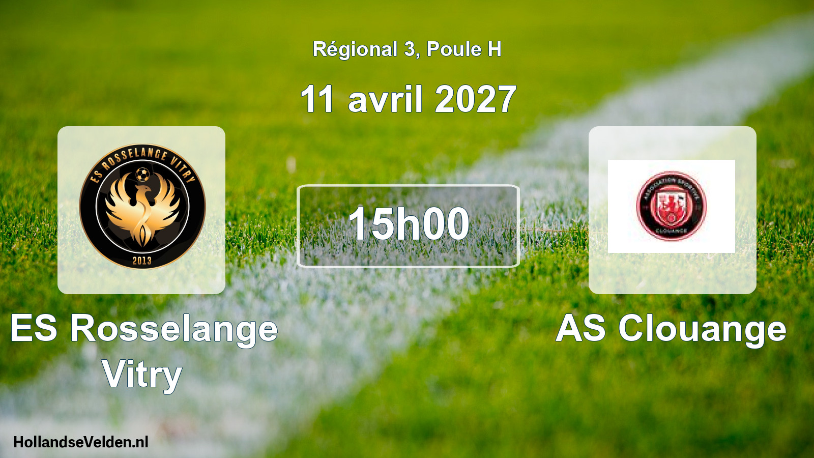 Scheduled Match: ES Rosselange Vitry - AS Clouange (11 April 2027)