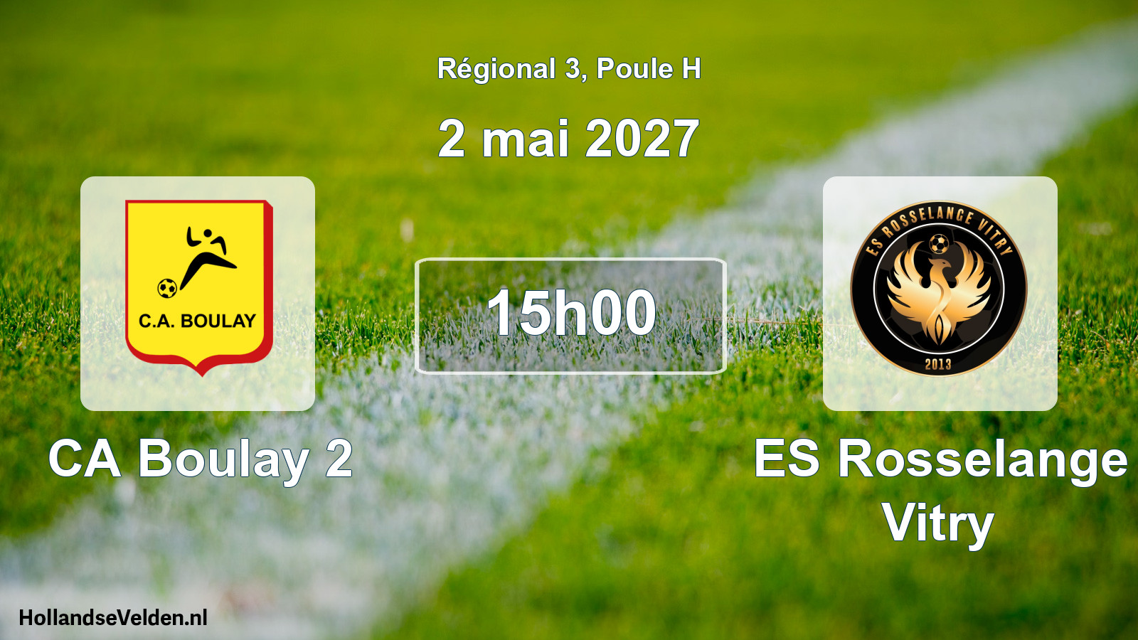 Match programmé: CA Boulay 2 - ES Rosselange Vitry (2 mai 2027)