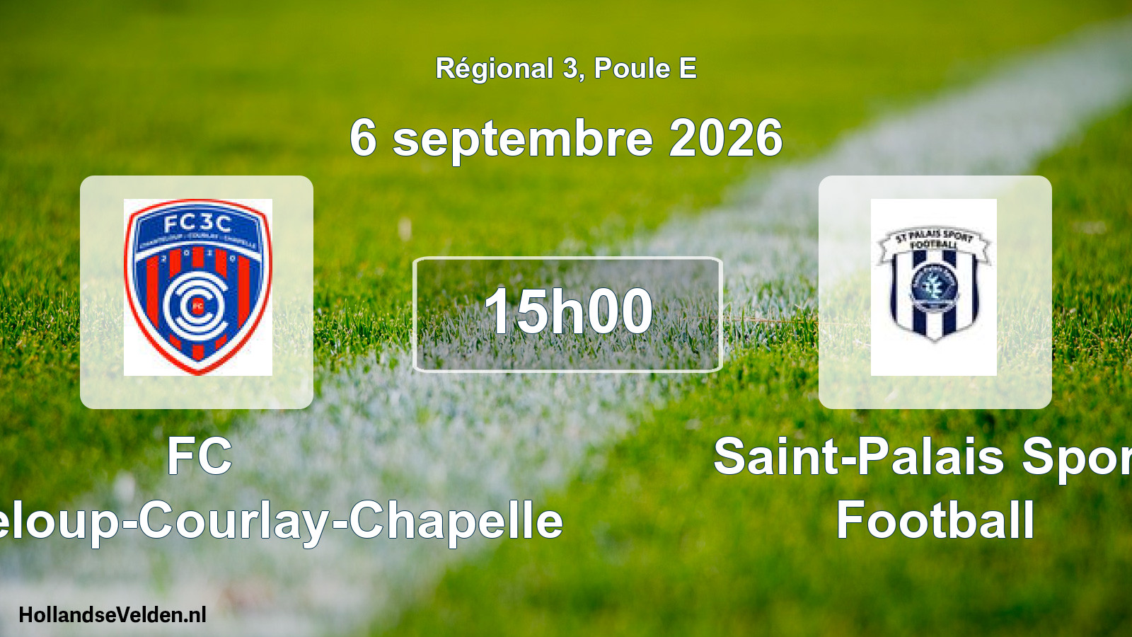 Scheduled Match: FC Chanteloup-Courlay-Chapelle - Saint-Palais Sport Football (6 September 2026)