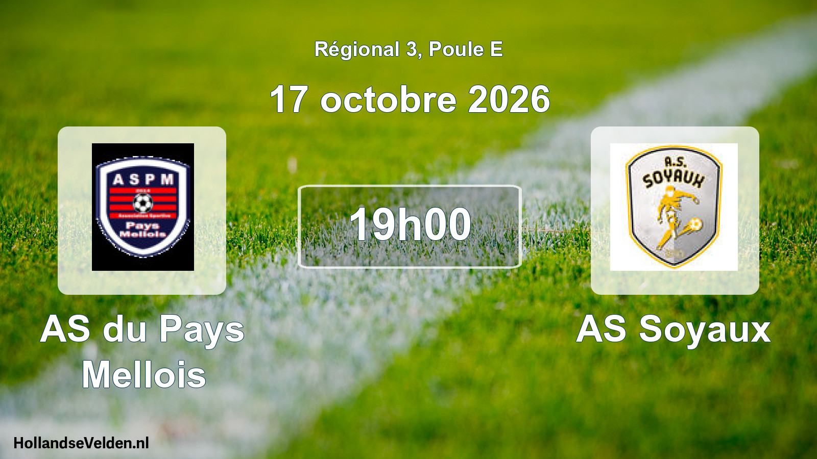 Match programmé: AS du Pays Mellois - AS Soyaux (17 octobre 2026)