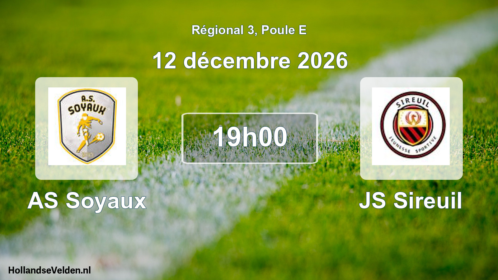 Match programmé: AS Soyaux - JS Sireuil (12 décembre 2026)